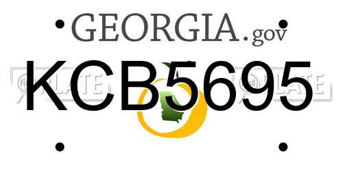 KCB5695 Georgia License Plate