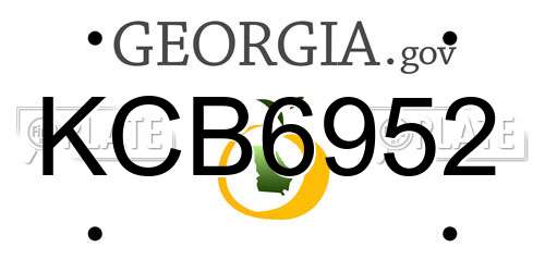 KCB6952 Georgia License Plate