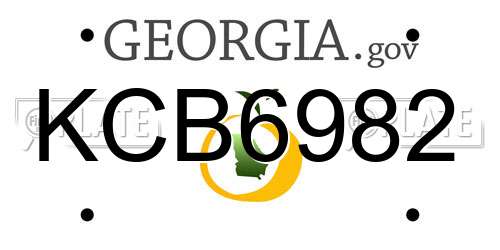 KCB6982 Georgia License Plate