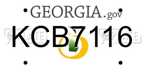 KCB7116 Georgia License Plate