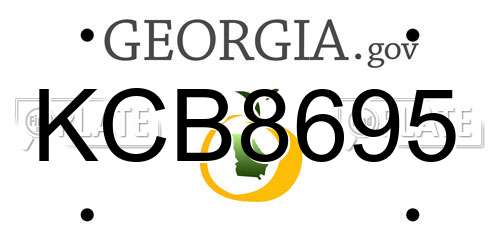 KCB8695 Georgia License Plate
