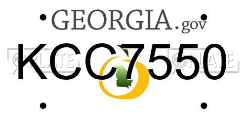 KCC7550 Georgia License Plate