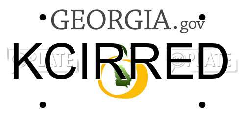 KCIRRED Georgia License Plate