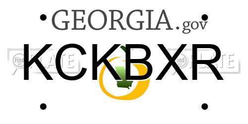 KCKBXR Georgia License Plate