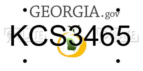 KCS3465 Georgia License Plate