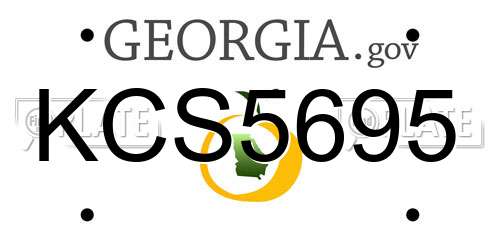 KCS5695 Georgia License Plate
