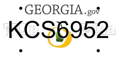 KCS6952 Georgia License Plate