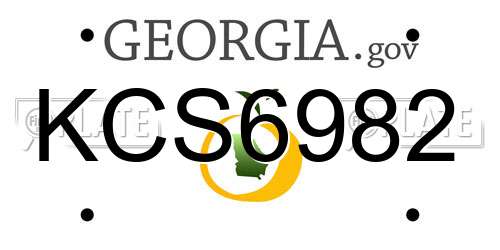 KCS6982 Georgia License Plate