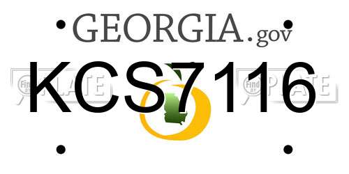 KCS7116 Georgia License Plate