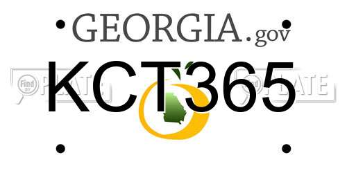 KCT365 Georgia License Plate