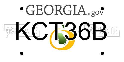 KCT36B Georgia License Plate