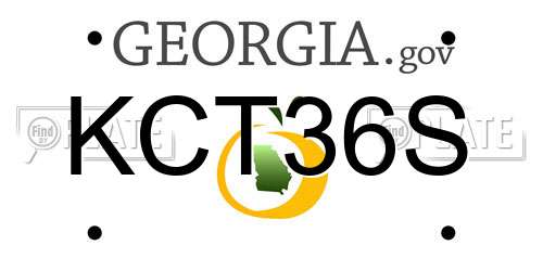 KCT36S Georgia License Plate