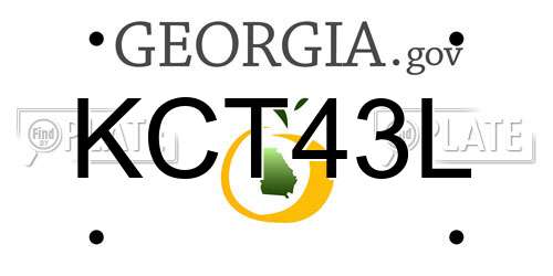 KCT43L Georgia License Plate