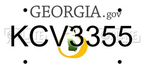 KCV3355 Georgia License Plate