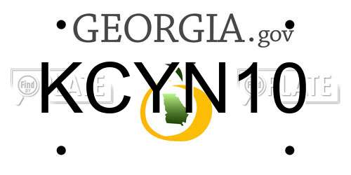 KCYN10 Georgia License Plate