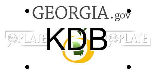 KDB Georgia License Plate