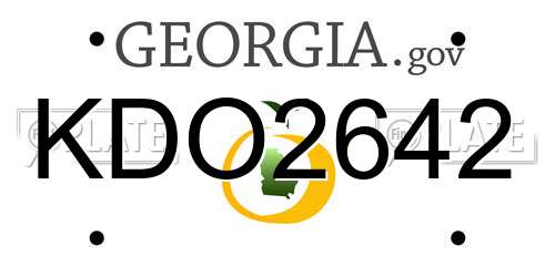 KDO2642 Georgia License Plate