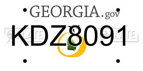 KDZ8091 Georgia License Plate