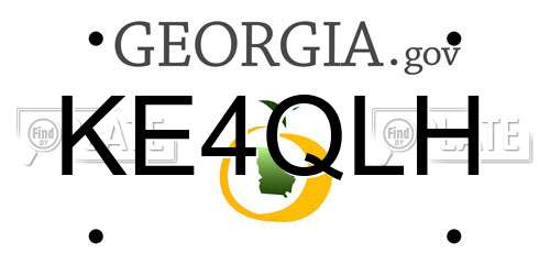 KE4QLH Georgia License Plate