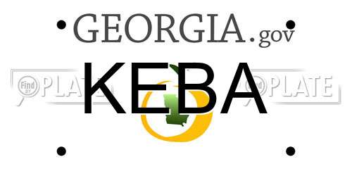 KEBA Georgia License Plate