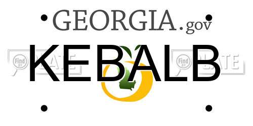 KEBALB Georgia License Plate