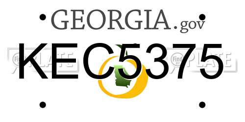 KEC5375 Georgia License Plate
