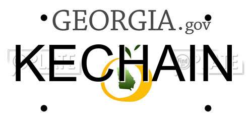 KECHAIN Georgia License Plate