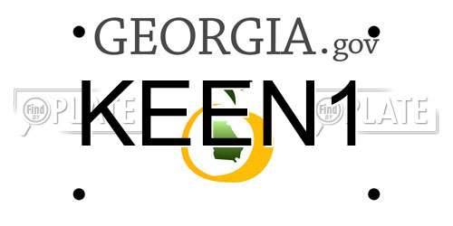 KEEN1 Georgia License Plate