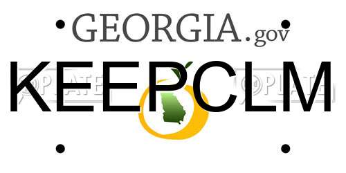 KEEPCLM Georgia License Plate