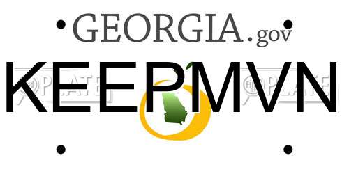 KEEPMVN Georgia License Plate