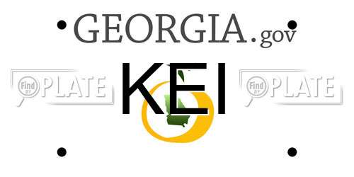KEI Georgia License Plate