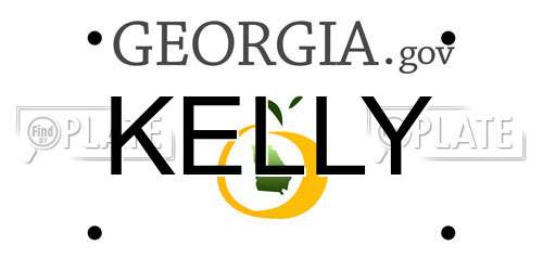 KELLY Georgia License Plate