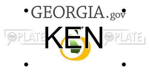 KEN Georgia License Plate