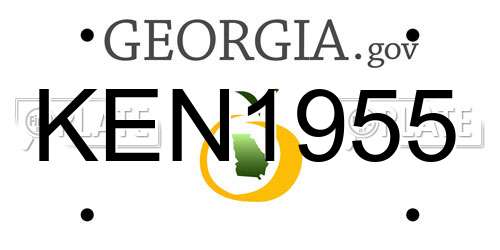 KEN1955 Georgia License Plate