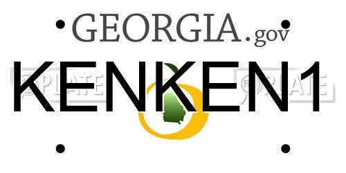 KENKEN1 Georgia License Plate