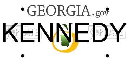 KENNEDY Georgia License Plate
