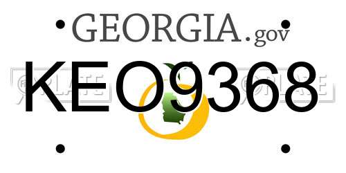 KEO9368 Georgia License Plate