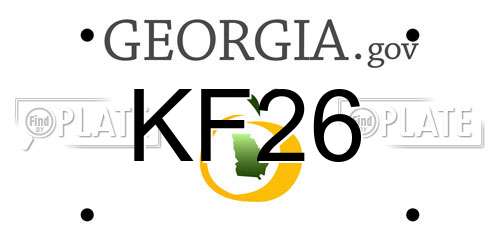KF26 Georgia License Plate