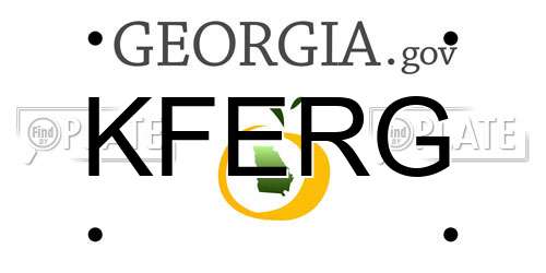 KFERG Georgia License Plate