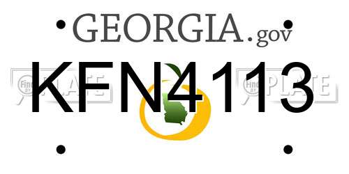 KFN4113 Georgia License Plate