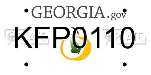 KFP0110 Georgia License Plate