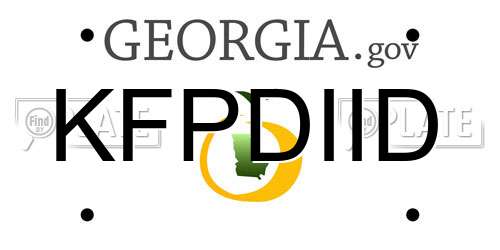 KFPDIID Georgia License Plate