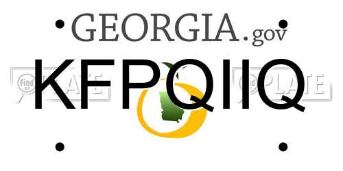 KFPQIIQ Georgia License Plate