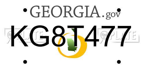 KG8T477 Georgia License Plate