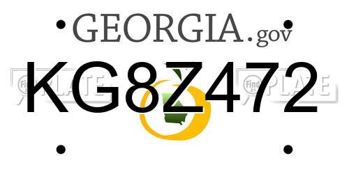 KG8Z472 Georgia License Plate