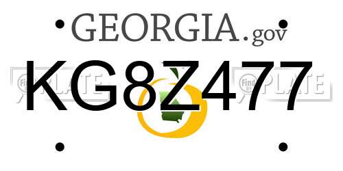 KG8Z477 Georgia License Plate