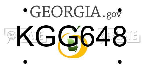 KGG648 Georgia License Plate