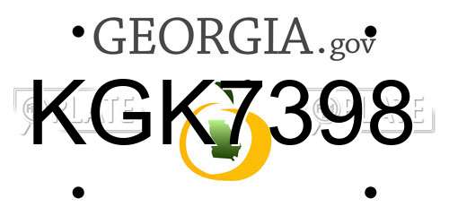 KGK7398 Georgia License Plate