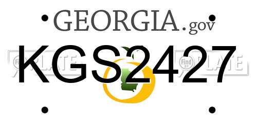 KGS2427 Georgia License Plate