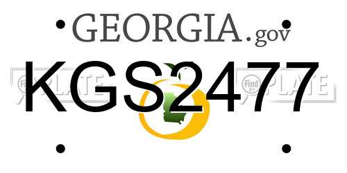 KGS2477 Georgia License Plate
